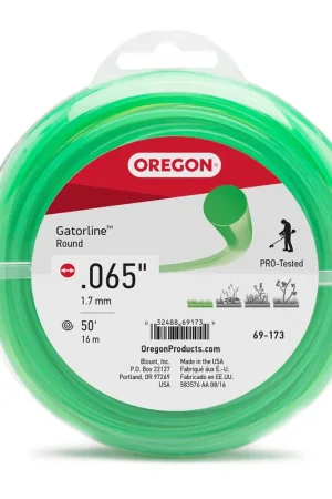 Oregon Trimmer Line - 69-173 - Green Gatorline - Round - .065" Gauge, 50' Donut, 50 Feet Price Drop