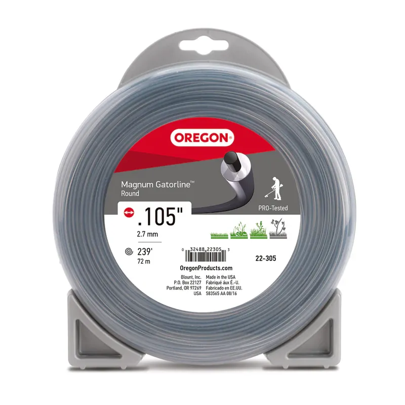 Oregon Trimmer Line - 22-305 - Magnum Gatorline - Round - .105" Gauge, 1 lb. Donut, 228 Feet Crafted