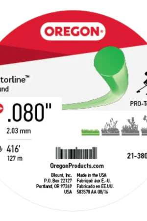 Budget Oregon Trimmer Line - 21-380 - Green Gatorline - Round - .080" Gauge, 1 lb. Donut, 416 Feet