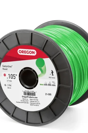 Clearance Oregon Trimmer Line - 21-505 - Green Gatorline - Round - .105" Gauge, 5 lb. Spool, 1142 Feet