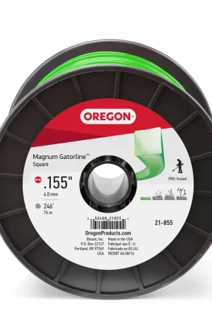 While Supplies Last Oregon Trimmer Line - 21-855 - Green Gatorline - Square - .155" Gauge, 3 lb. Spool, 251 Feet