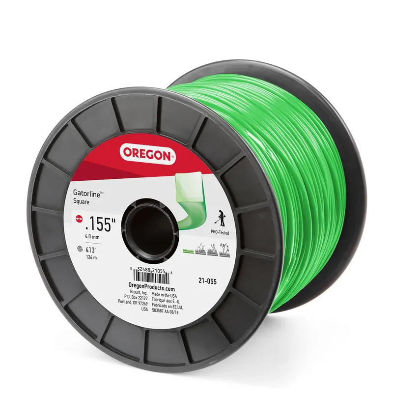 Brand New Oregon Trimmer Line - 21-055 - Green Gatorline - Square - .155" Gauge, 5 lb. Spool, 419 Feet