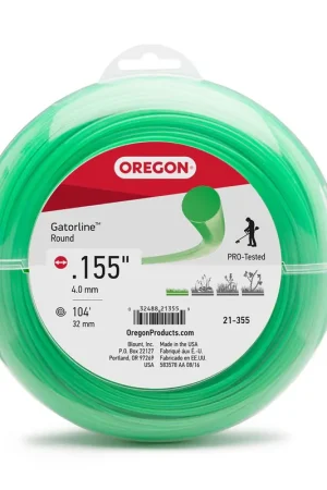 Crafted Oregon Trimmer Line - 21-355 - Green Gatorline - Round - .155" Gauge, 1 lb. Donut, 107 Feet