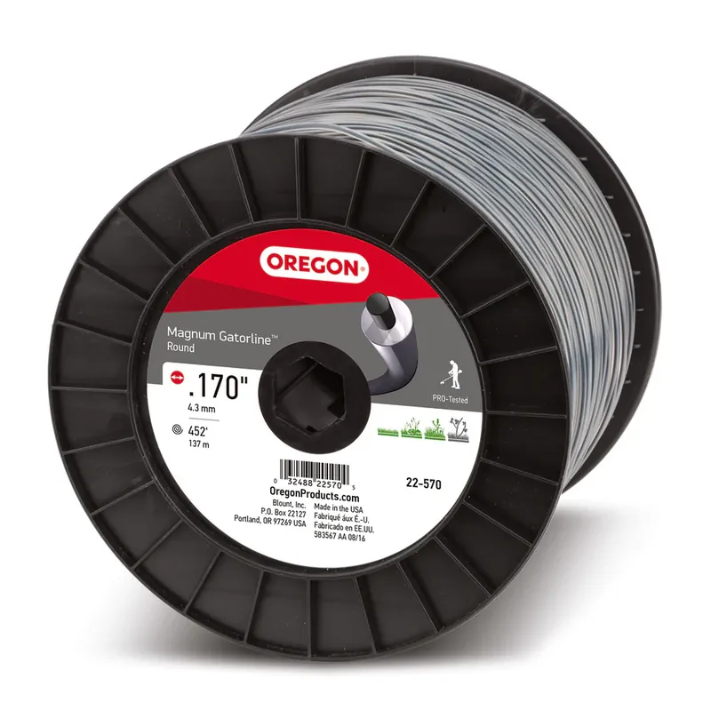 Secure Checkout Oregon Trimmer Line - 22-570 - Magnum Gatorline - Round - .170" Gauge, 5 lb. Spool, 449 Feet