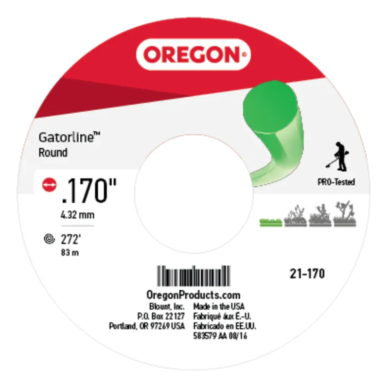 Best Choice Oregon Trimmer Line - 21-170 - Green Gatorline - Round - .170" Gauge, 3 lb. Spool, 272 Feet