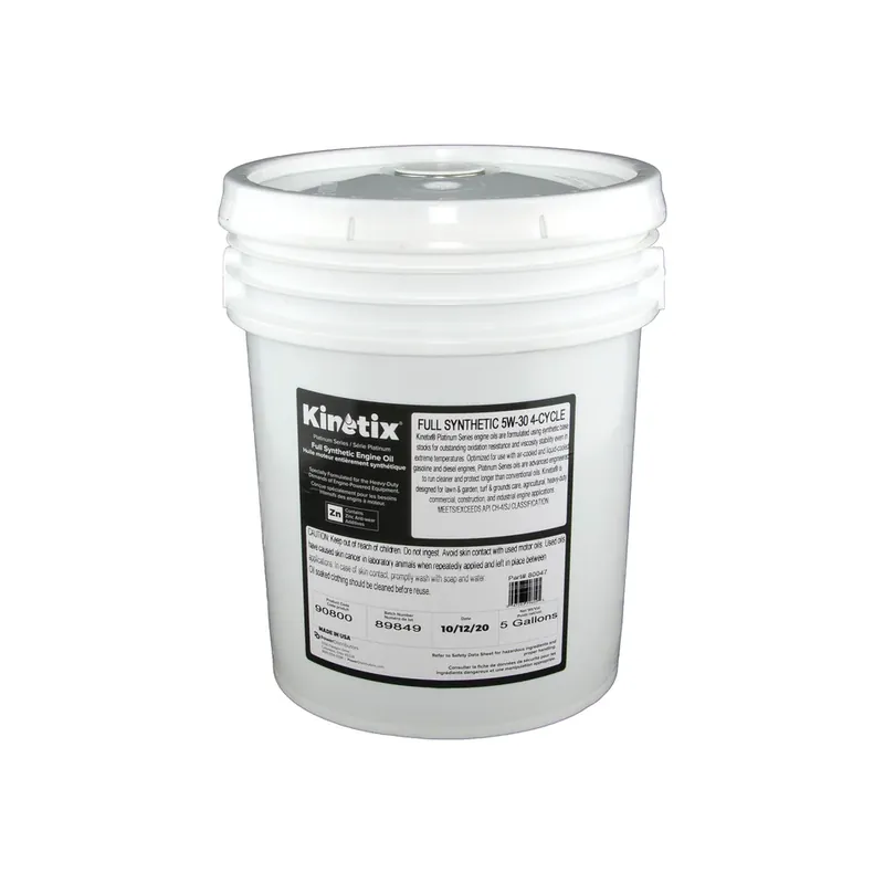 Crafted Kinetix - 80047 - Full Synthetic 5W-30 Small Engine Oil - 5 Gallon Pail