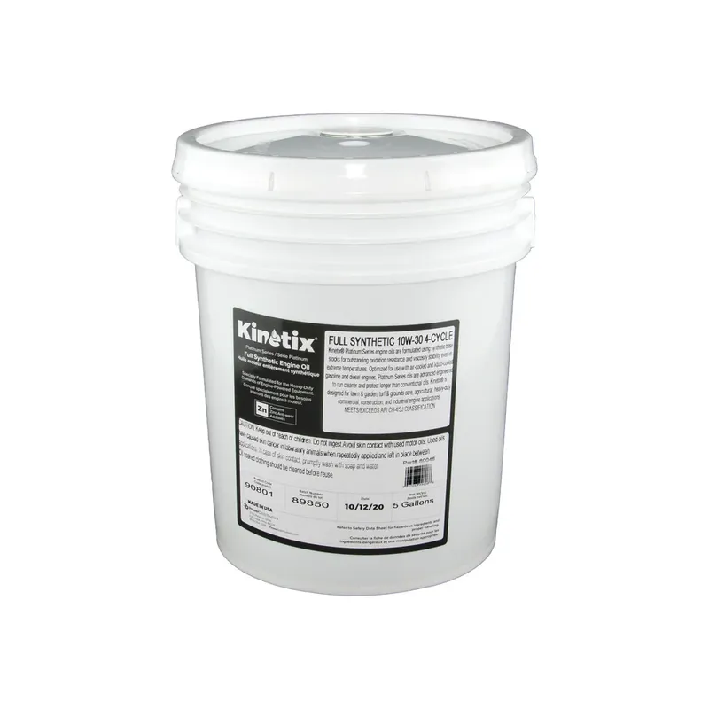 High Quality Kinetix - 80048 - Full Synthetic 10W-30 Small Engine Oil - 5 Gallon Pail
