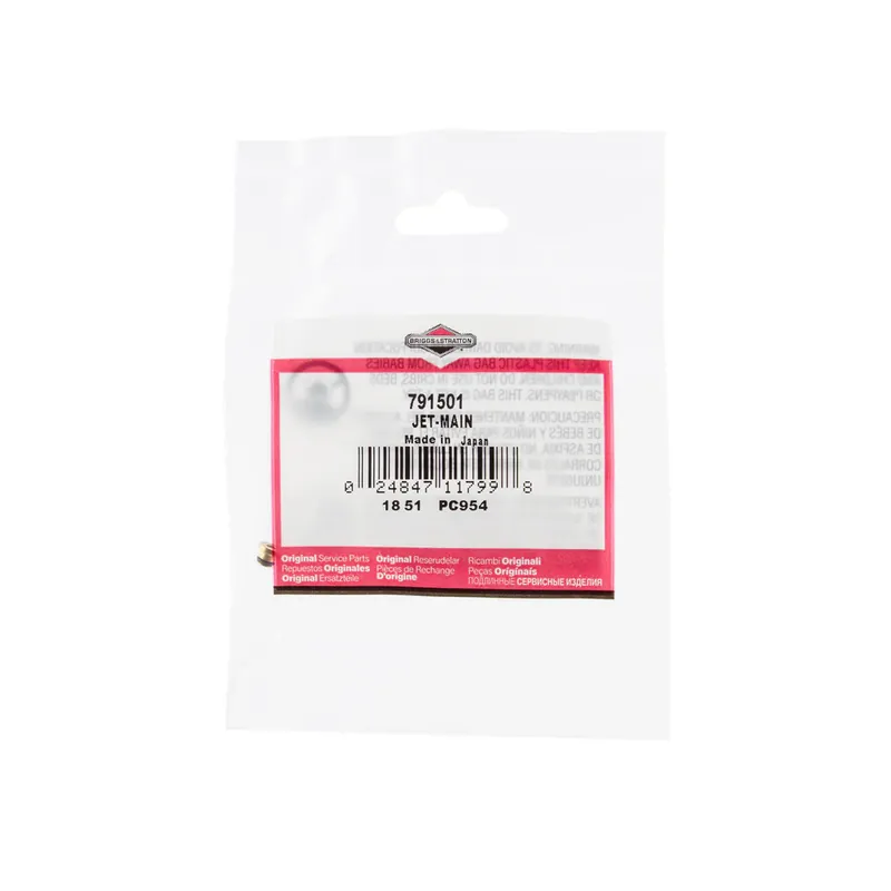 Free Returns Briggs & Stratton - 791501 - JET-MAIN