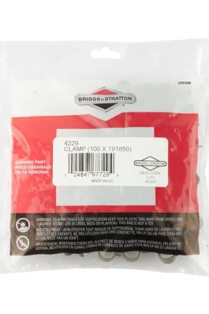 Weekend Sale Briggs & Stratton - 4229 - 100 of 791850 Clamp, Green, ID .490”