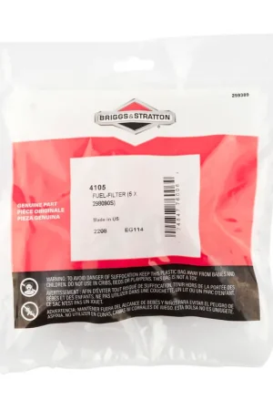 Briggs & Stratton - 4105 - 5 of 298090S Fuel Filters Express Delivery