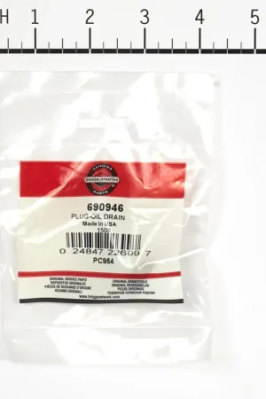 Trusted Brand Briggs & Stratton - 690946 - PLUG-OIL DRAIN