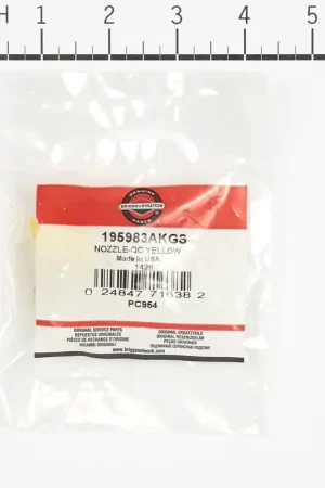 Genuine Briggs & Stratton - 195983AKGS - NOZZLE-QC YELLOW