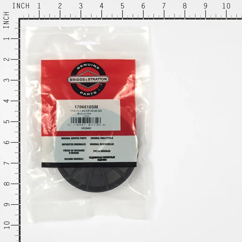 Buy Online Briggs & Stratton - 1706510SM - PULLEY-IDLER 04.00 OD