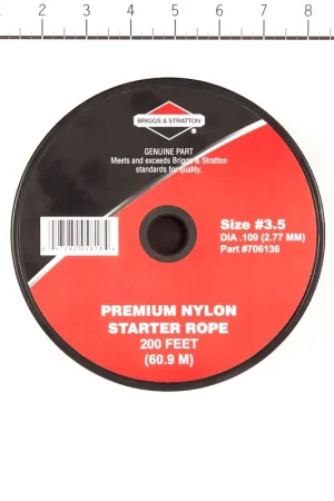 Trending Briggs & Stratton - 706136 - #3-1/2 Recoil Starter Rope, 200 Foot Spool