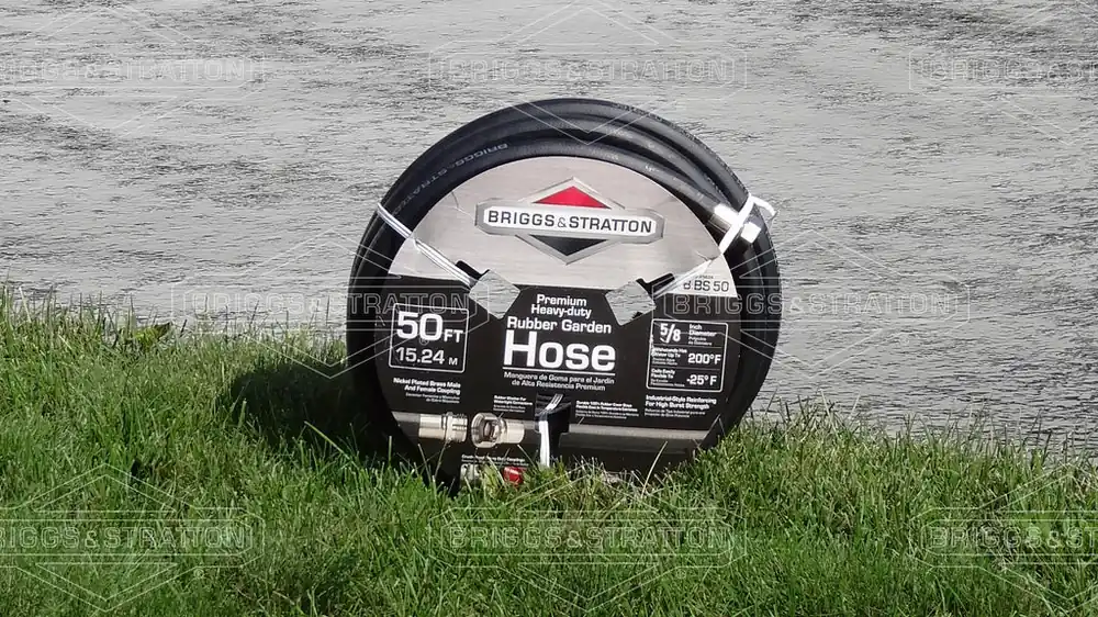 Hassle-Free Returns Briggs & Stratton - 8BS50 - 50-Foot Premium Heavy-Duty Rubber Garden Hose