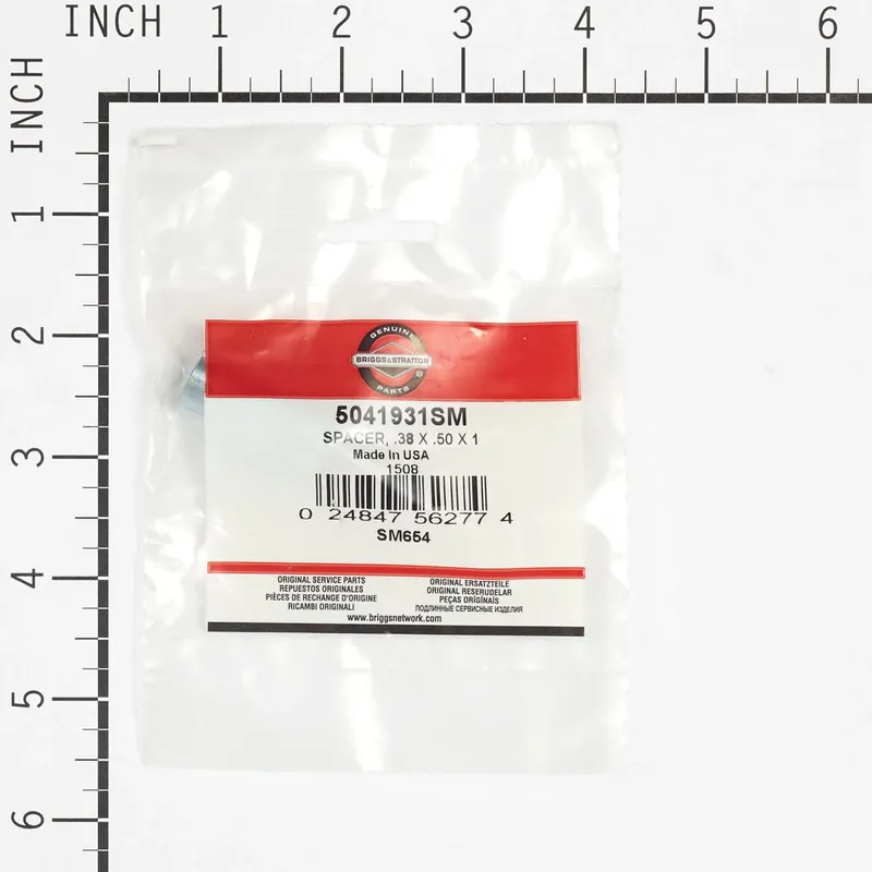 Authentic Briggs & Stratton - 5041931SM - SPACER .38 X .50 X 1