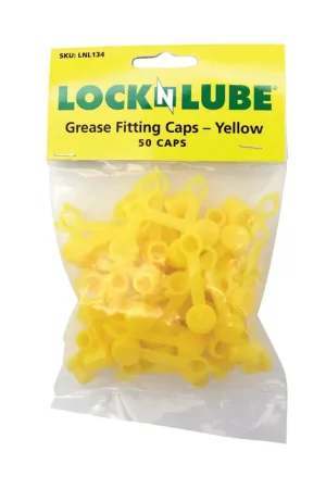 LockNLube LNL134 Grease Fitting Caps, Yellow (50 Caps) Best Price