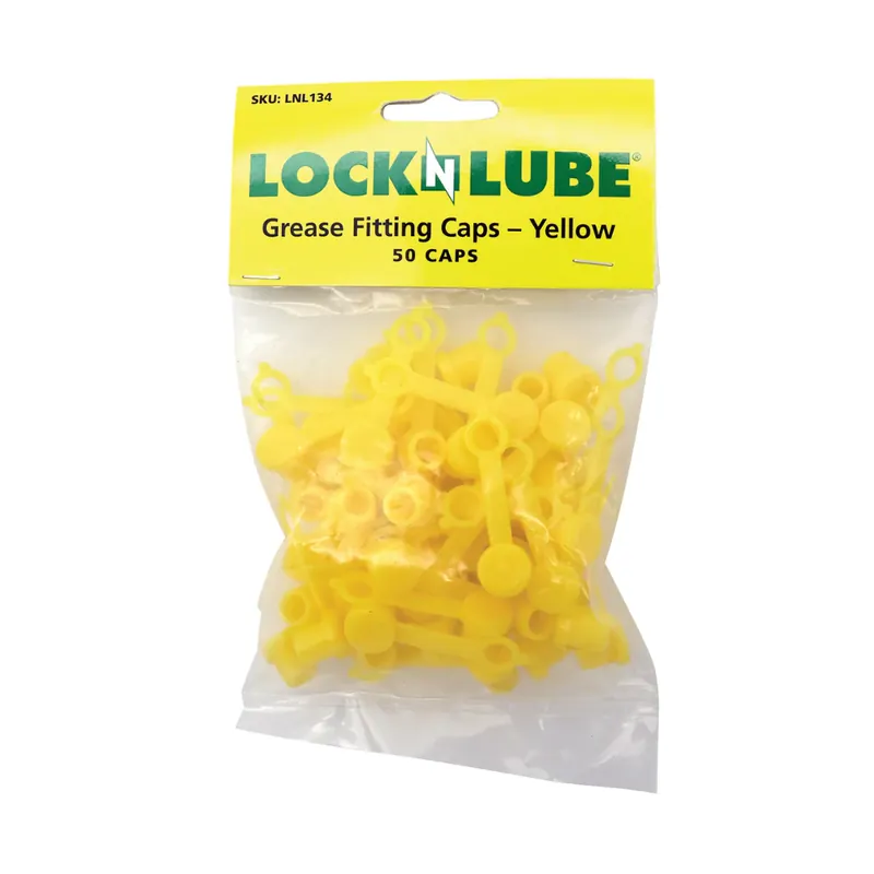 LockNLube LNL134 Grease Fitting Caps, Yellow (50 Caps) Best Price