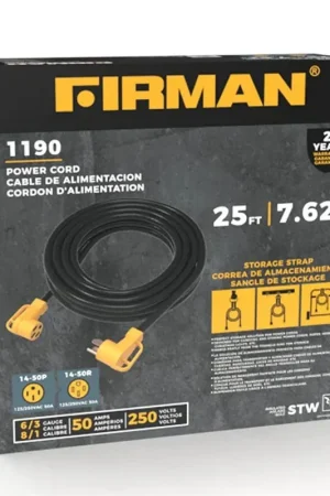 Authentic Firman 1190 Cord, 14-50P To 14-50R, 25'