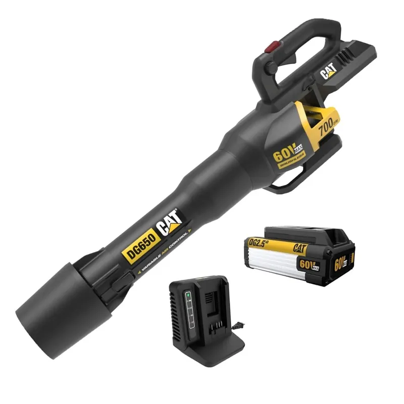Cat DG650 60V Cordless 700 CFM Leaf Blower with Battery & Charger Luxury