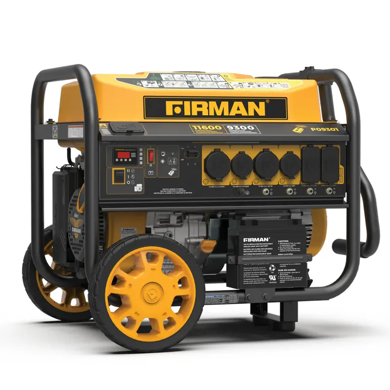 Grab Now Firman P09301 Portable Gas Generator, 11600W Remote Start 120/240V