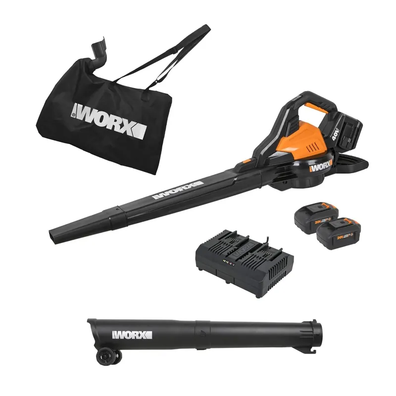 Affordable Worx WG583 Cordless 40V Power Share 350 CFM Leaf Blower/Mulcher/Vacuum