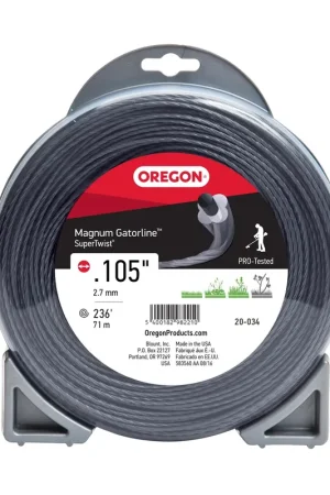 Weekend Sale Oregon 20-034 Oregon Magnum Gatorline Supertwist Trimmer Line, .105" x 236'