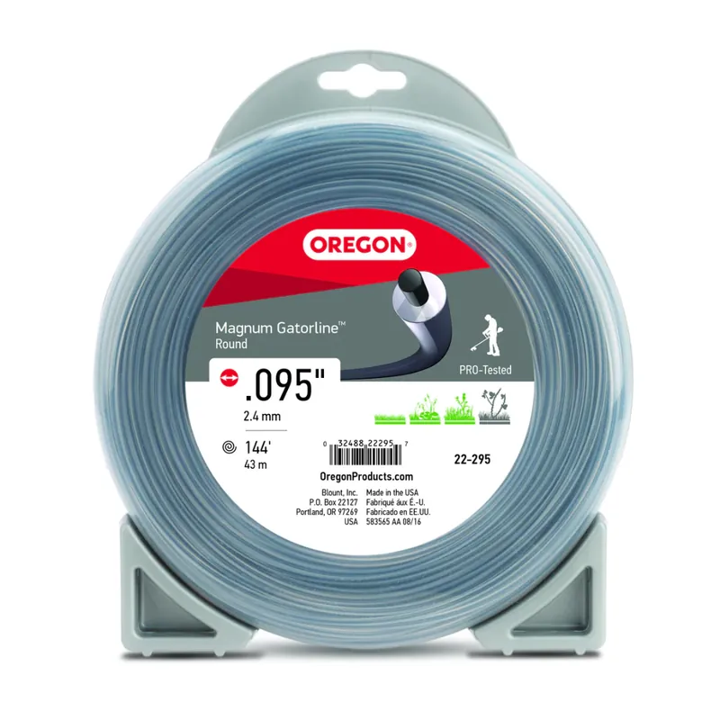 Oregon 22-295 Round Magnum Gatorline, .095" Gauge, 1/2 lb Donut, 144' Direct From Factory