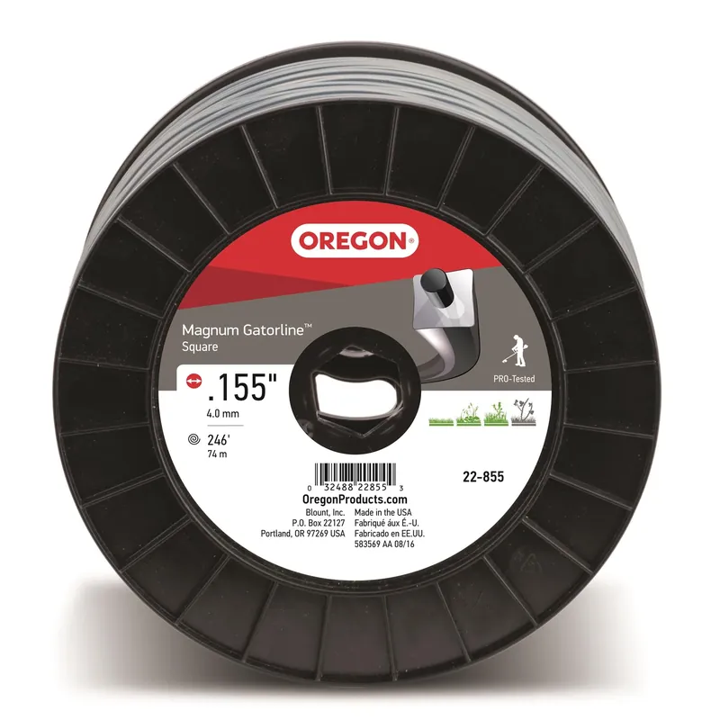 Oregon 22-855 Square Magnum Gatorline, .155" Gauge, 3 lb Spool, 251' Place Order